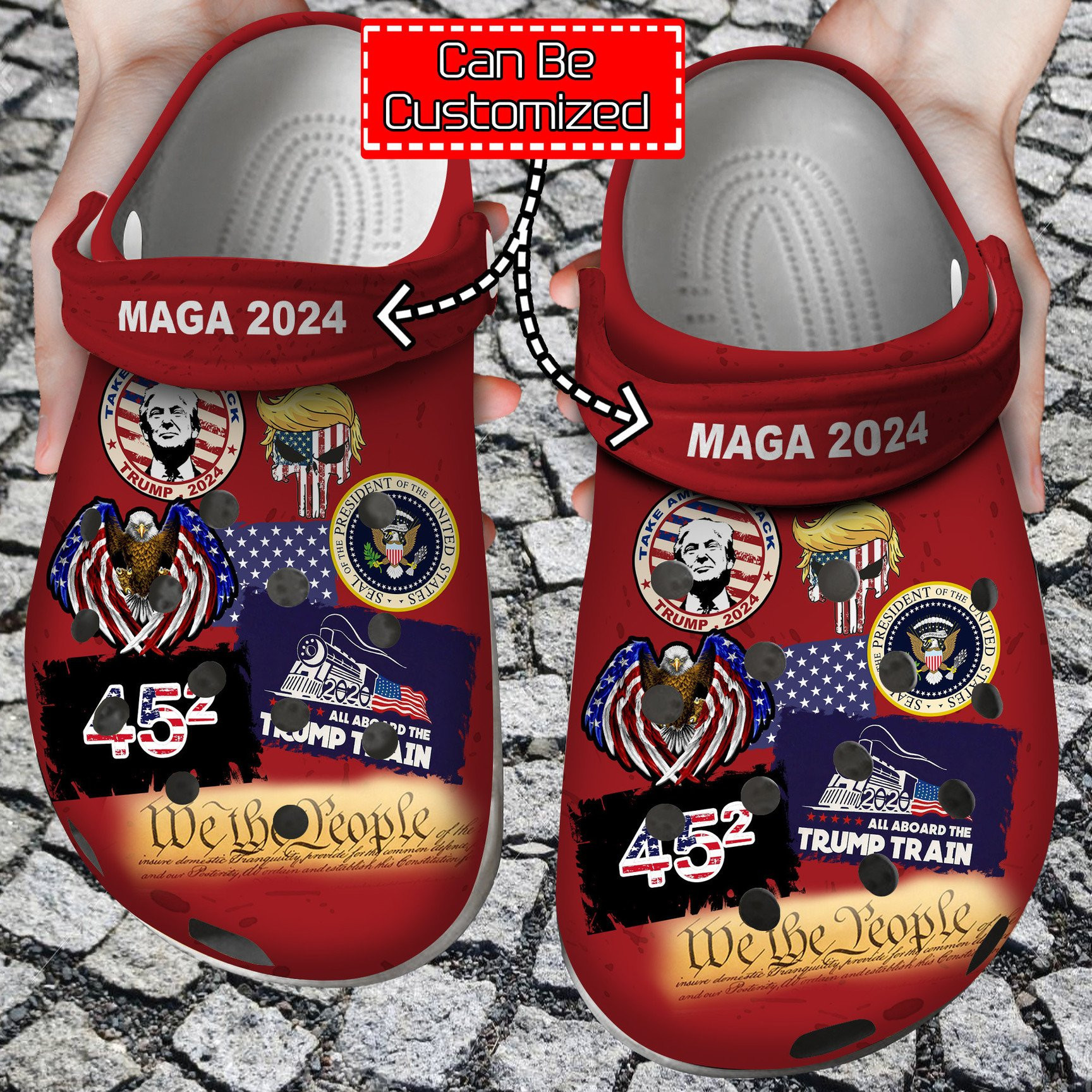 Maga 2024 Stickers Trump Vote For Girl Gifts clog Shoes