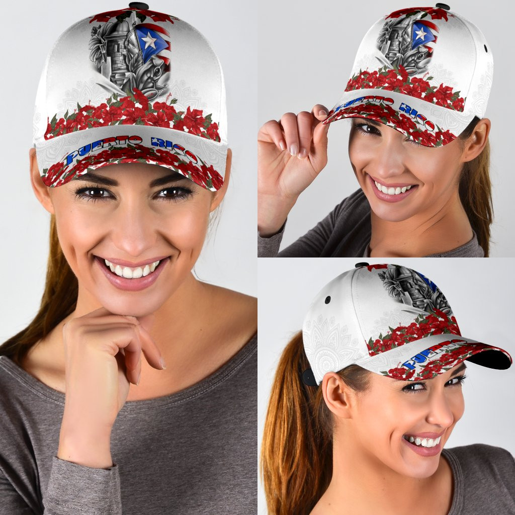 Maga Flower Puerto Rico Classic Cap Trucker Hats Custom Hats Gifts For Men & Women