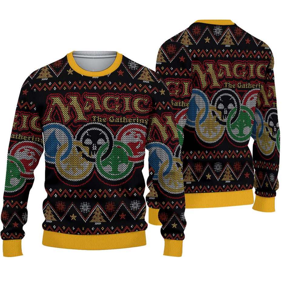 Magic the Gathering MTG Ugly Knitted Christmas 3D Sweater