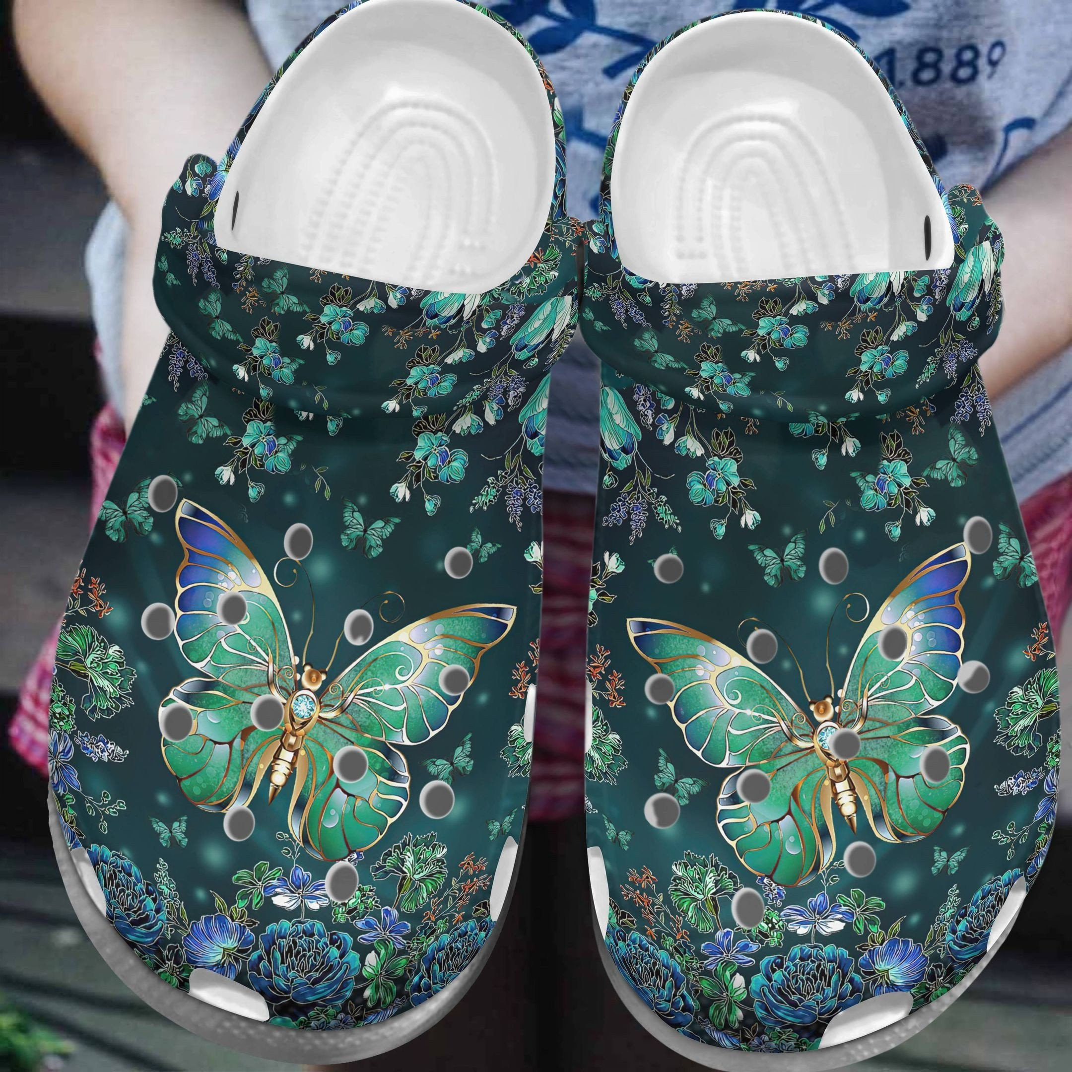 Magical Butterfly Shoes Crocbland Clogs Gifts For Daughter