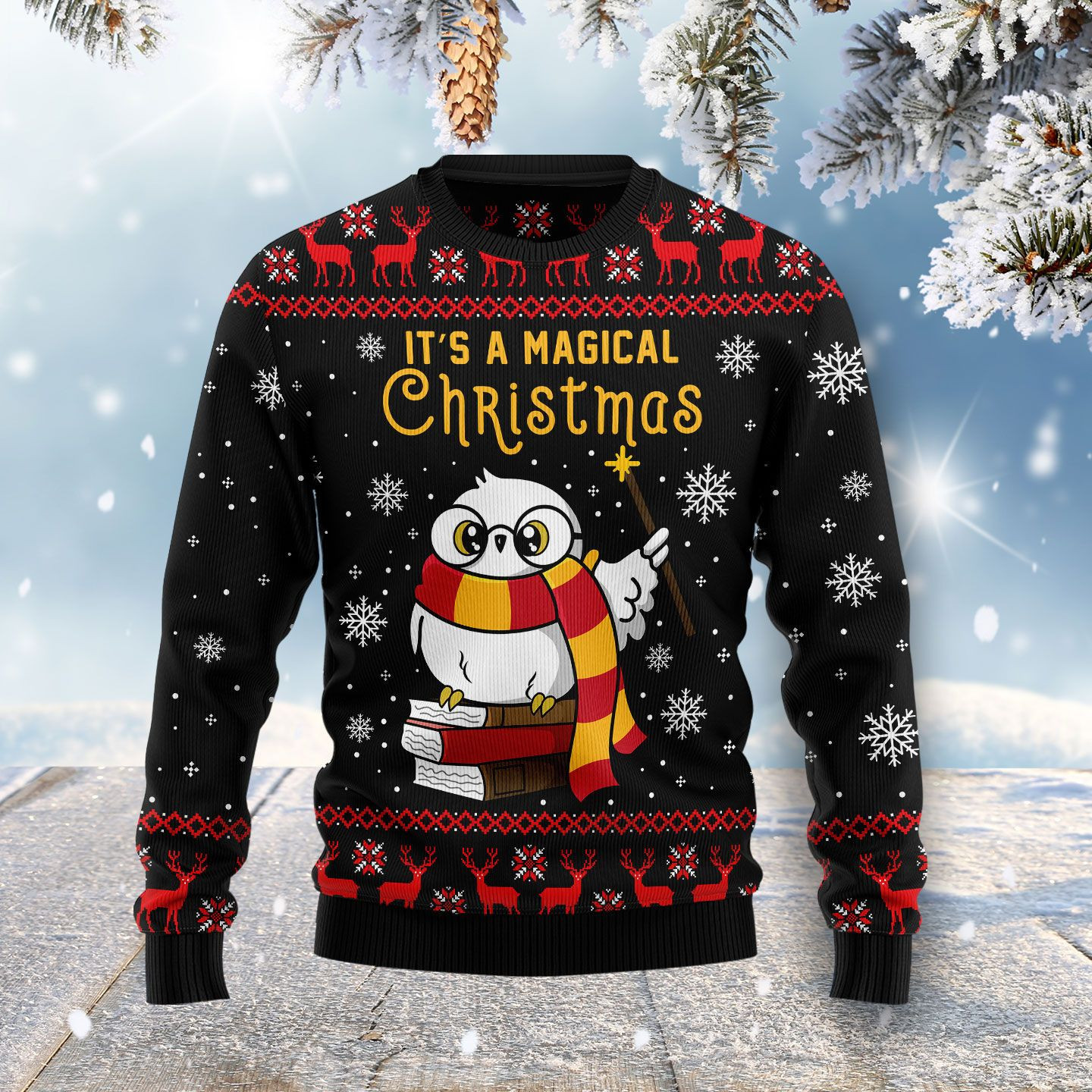 Magical Christmas Ugly Christmas Sweater Adult 3D Funny Matching for family