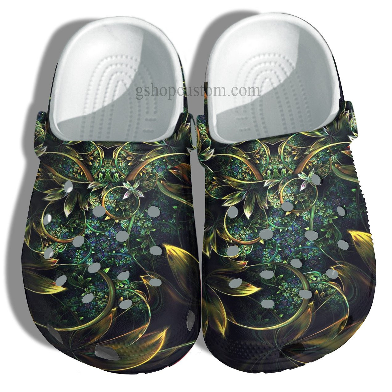Magical Flower Mystery Hippie Shoes - Flower Art Boho Shoes Croc Clogs Gifts Women