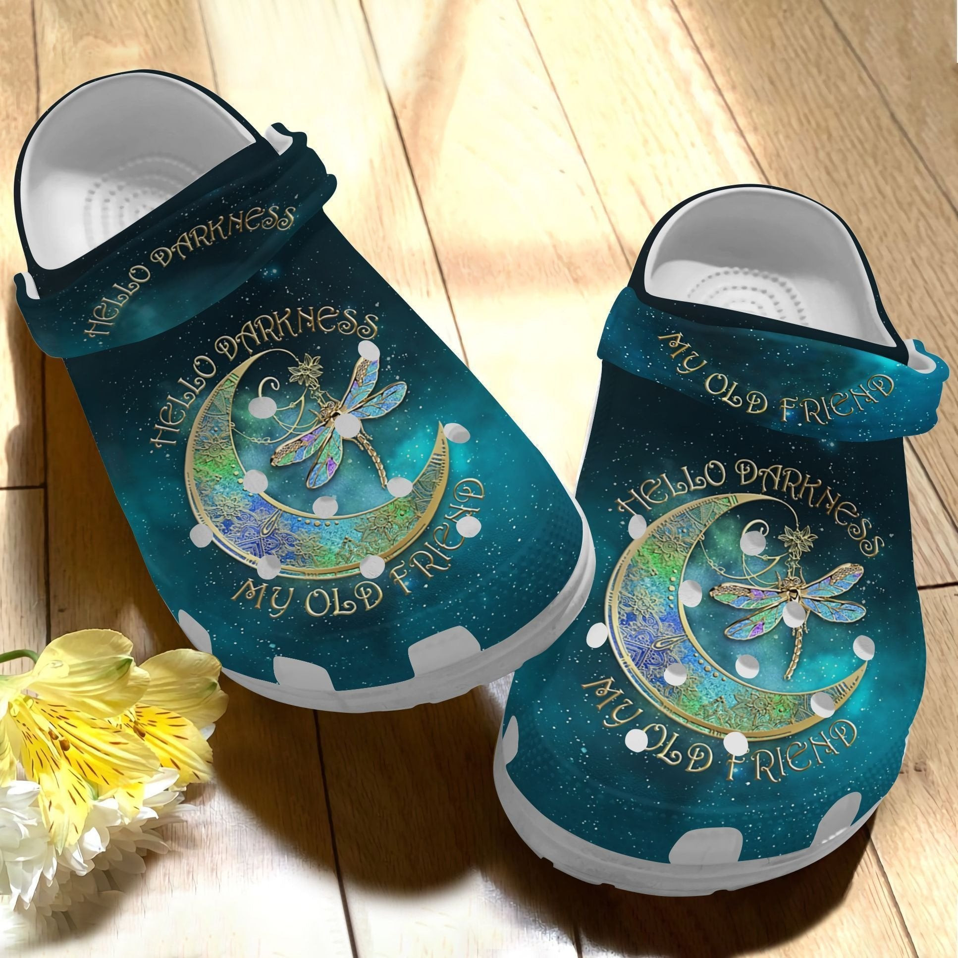 Magical Moon Dragonfly Shoes - Hello Darkness clog Gifts