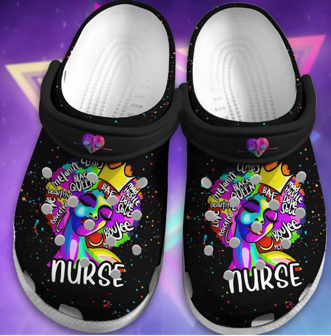 Magical Nurse Black Queen Shoes - Beautiful Educated Custom Shoes Birthday Gift For Women Girl Daughter Sister Friend