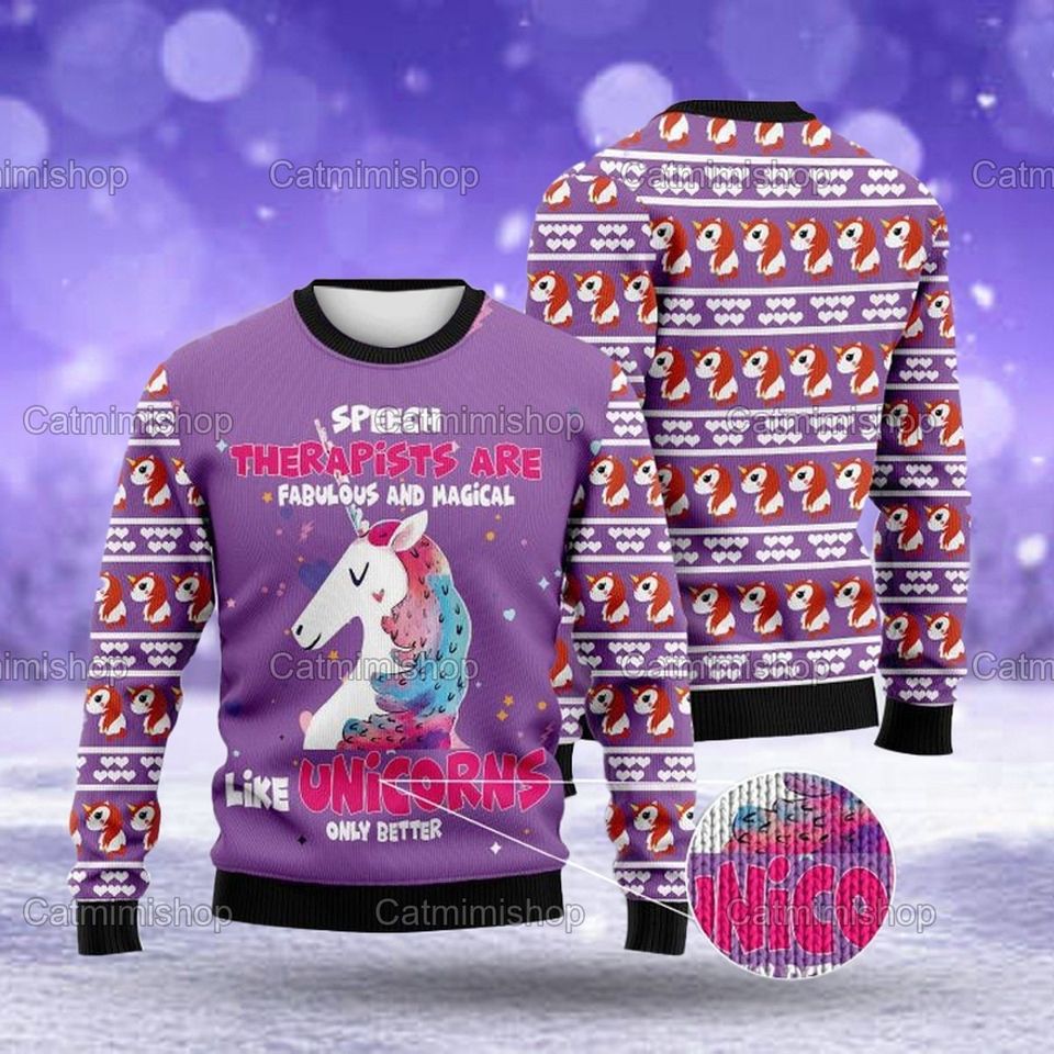 Magical Unicorn Christmas Sweater - Cute Holiday Gift