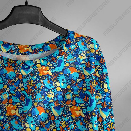 Magikarp Lapras Sweatshirt Japanese Anime Cute Gifts Magikarp Sweater Shirt Lapras Water Shirt Gift - Image 15