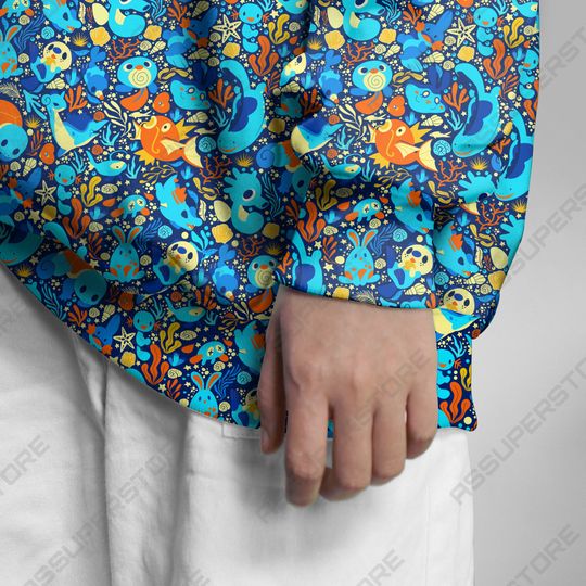 Magikarp Lapras Sweatshirt Japanese Anime Cute Gifts Magikarp Sweater Shirt Lapras Water Shirt Gift - Image 17