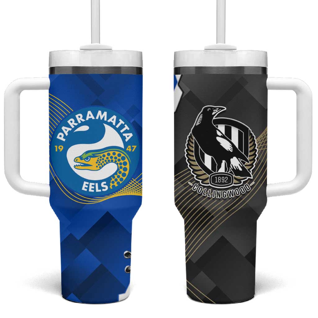 Magpies Football And Eels Rugby Dynamic Style Custom Stanley Cup 40 oz 30 oz Tumbler With HandleTVC2301331 - Image 2