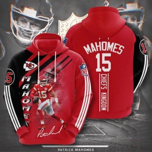 Mahomes 15 Kansas City Chiefs 3D All Over Print Hoodie, Zip Hoodie