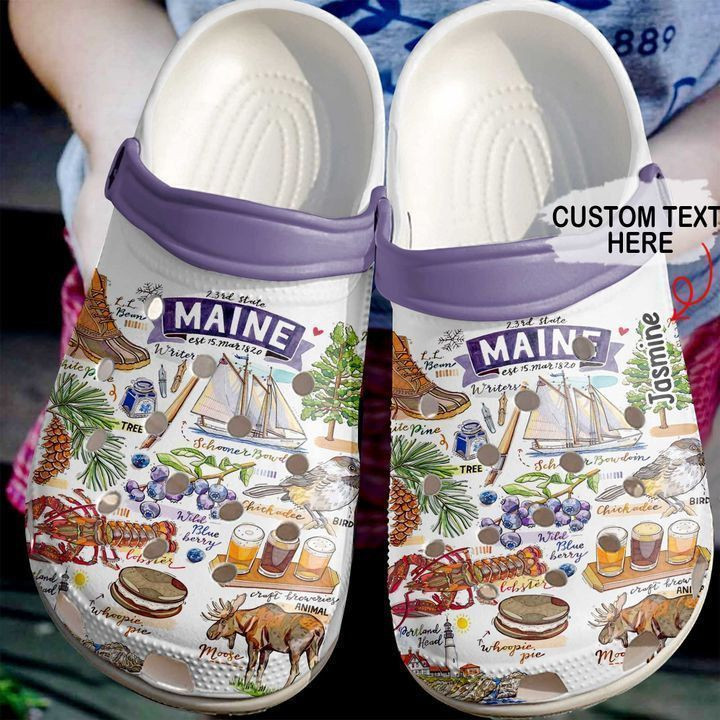 Maine Personalized Rubber clog Shoes Comfy Footwear