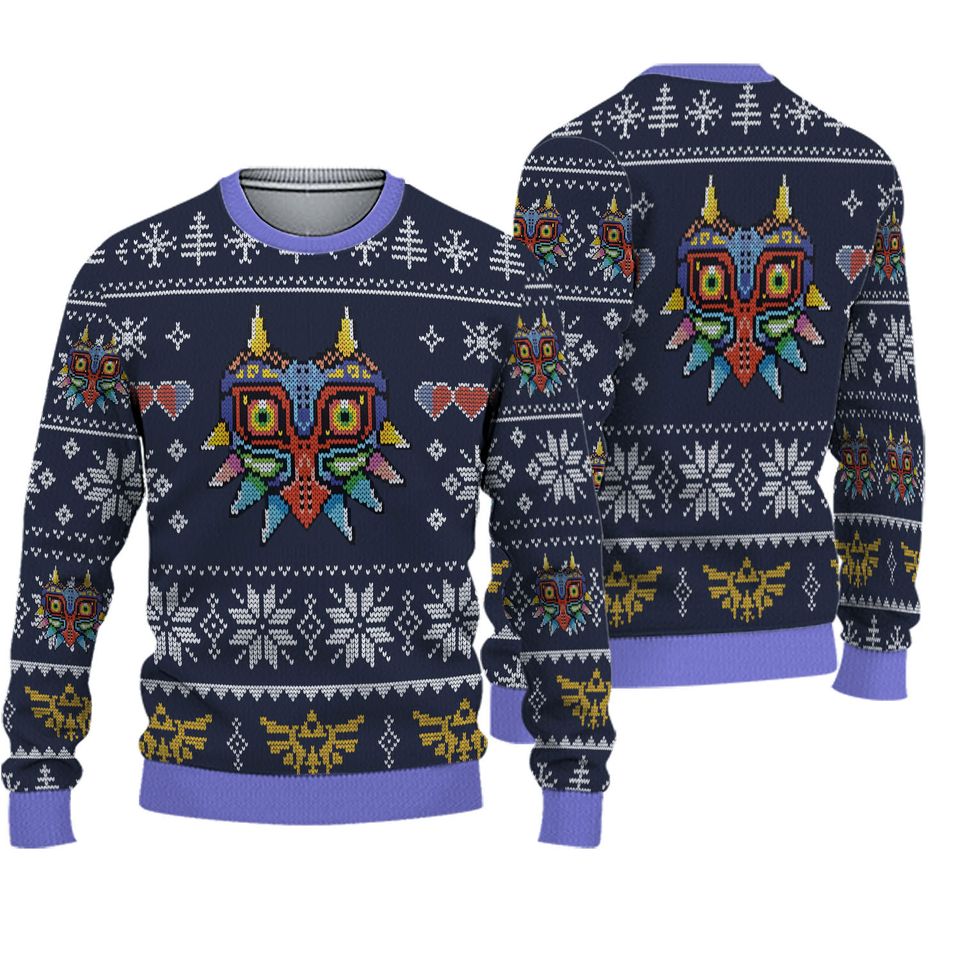 Majoras Mask Legend of Zelda Ugly Knitted Christmas 3D Sweater