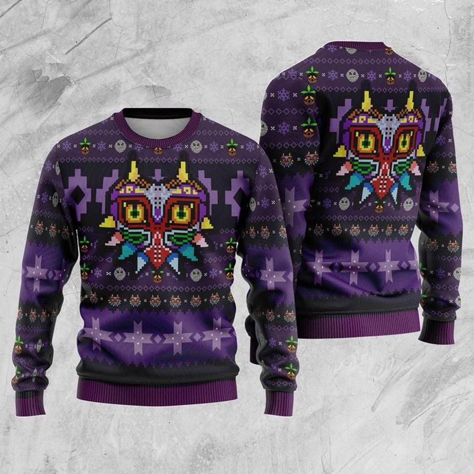 Majora's Mask Legend Of Zelda Ugly Sweater, Legend Of Zelda Christmas Sweatshirt - Image 2