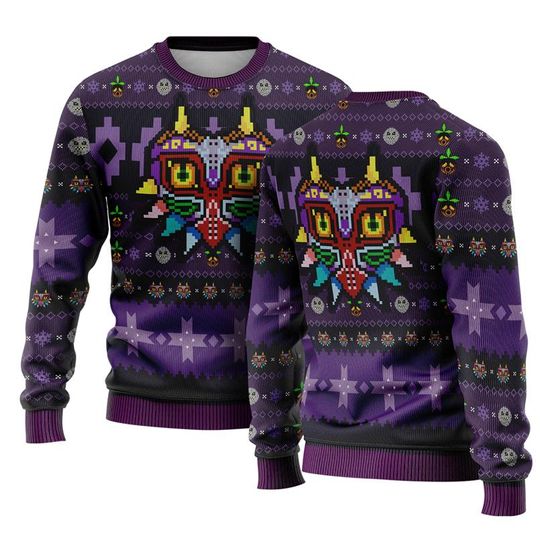 Majora's Mask Legend Of Zelda Ugly Sweater, Legend Of Zelda Christmas Sweatshirt - Image 8