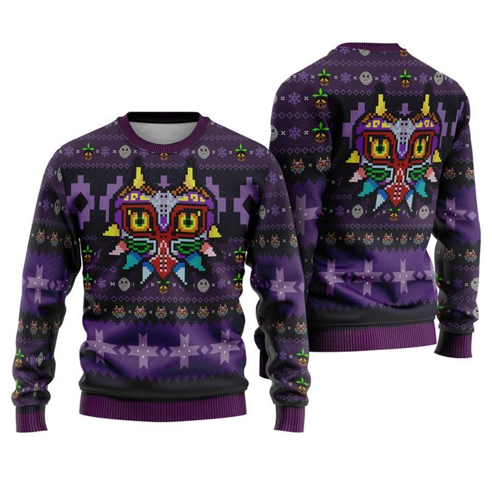 Majora's Mask Legend Of Zelda Ugly Sweater, Legend Of Zelda Christmas Sweatshirt - Image 4