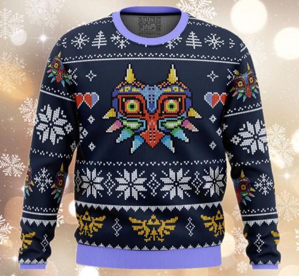 Majoras Mask Zeldas Ugly Sweater, Christmas Ugly Sweatshirt
