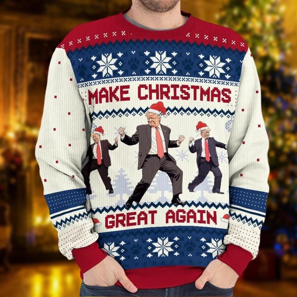 Make Christmas Great Again Dancing Trump Christmas Ugly Sweater