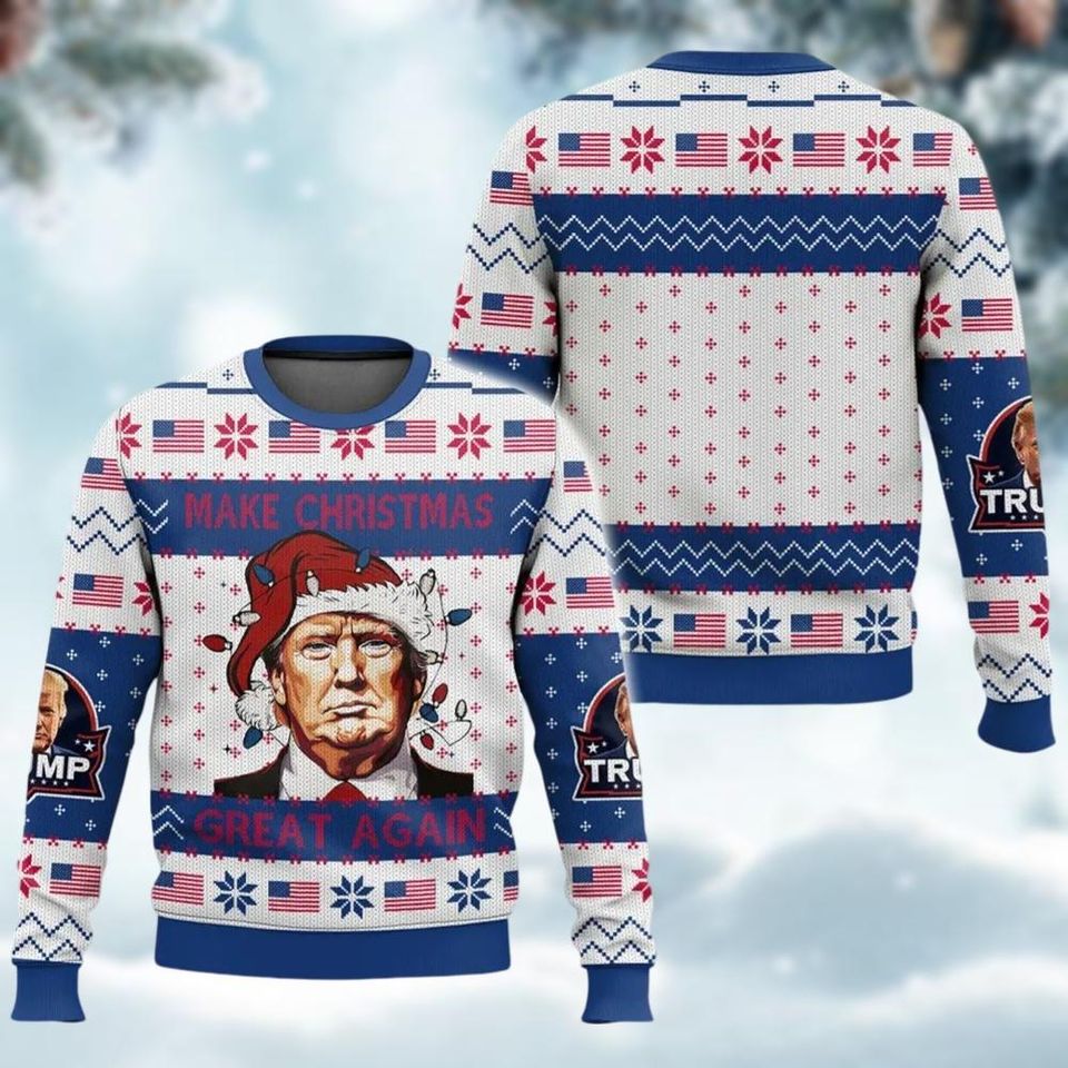 Make Christmas Great Again Sweater, Political Tee, Election
