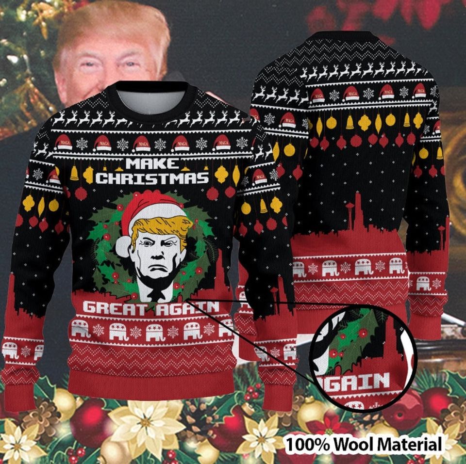 Make Christmas Great Again Trump Ugly Sweater