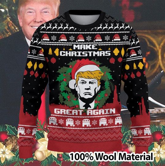 Make Christmas Great Again Trump Ugly Sweater - Image 4