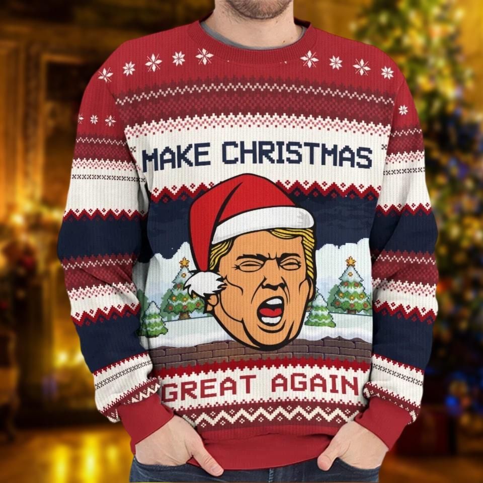 Make Christmas Great Again Trump Ugly Sweater, Election Ugly Sweatshirt