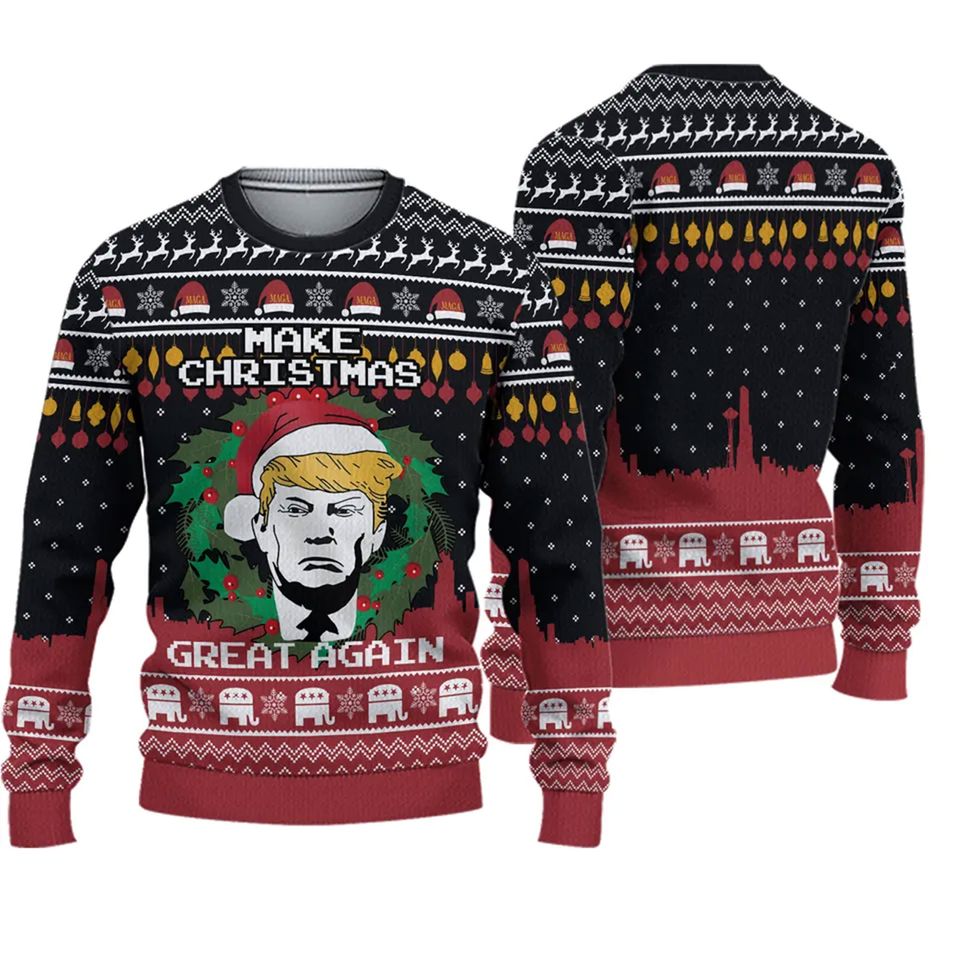 Make Christmas Great Again Trump Ugly Sweater Ugly Sweater