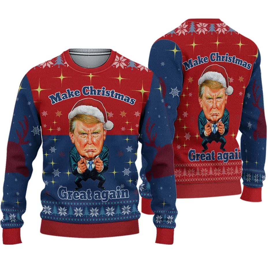 Make Christmas Great AgainUgly Christmas Sweater, Make Great Again Ugly Xmas Sweater 3D