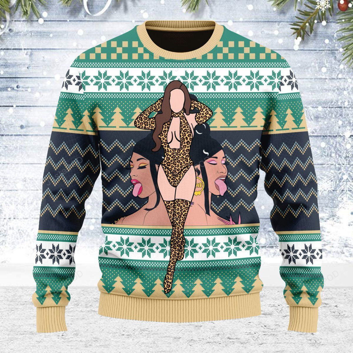 Make It Rain For Wet As Pu**Y Ugly Christmas Sweater Adult 3D Funny Matching for family