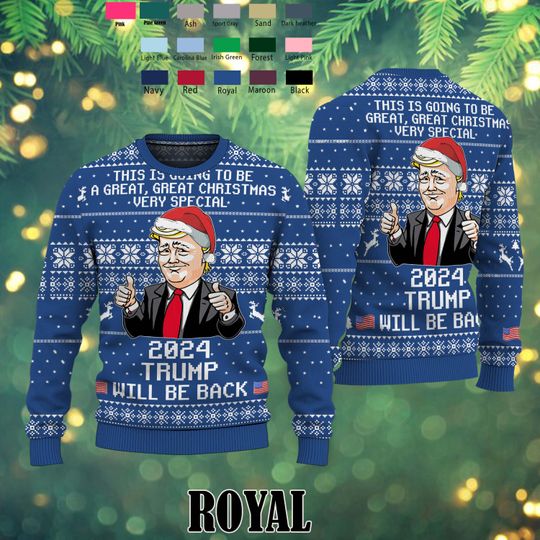 Make USA Great Again Trump Christmas Sweater Sweater, Trump Ugly Sweater Shirt - Image 12