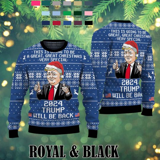 Make USA Great Again Trump Christmas Sweater Sweater, Trump Ugly Sweater Shirt - Image 10