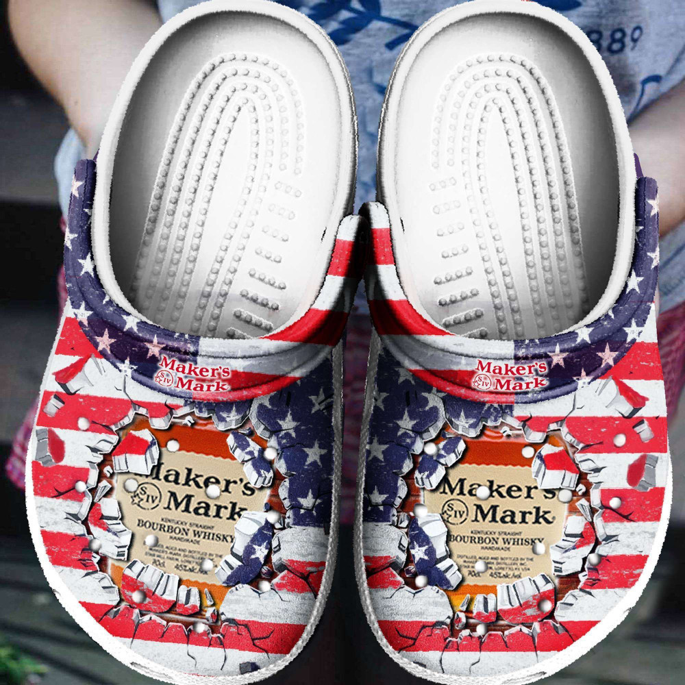 Maker Mark American Flag Rubber clog Shoes Comfy Footwear