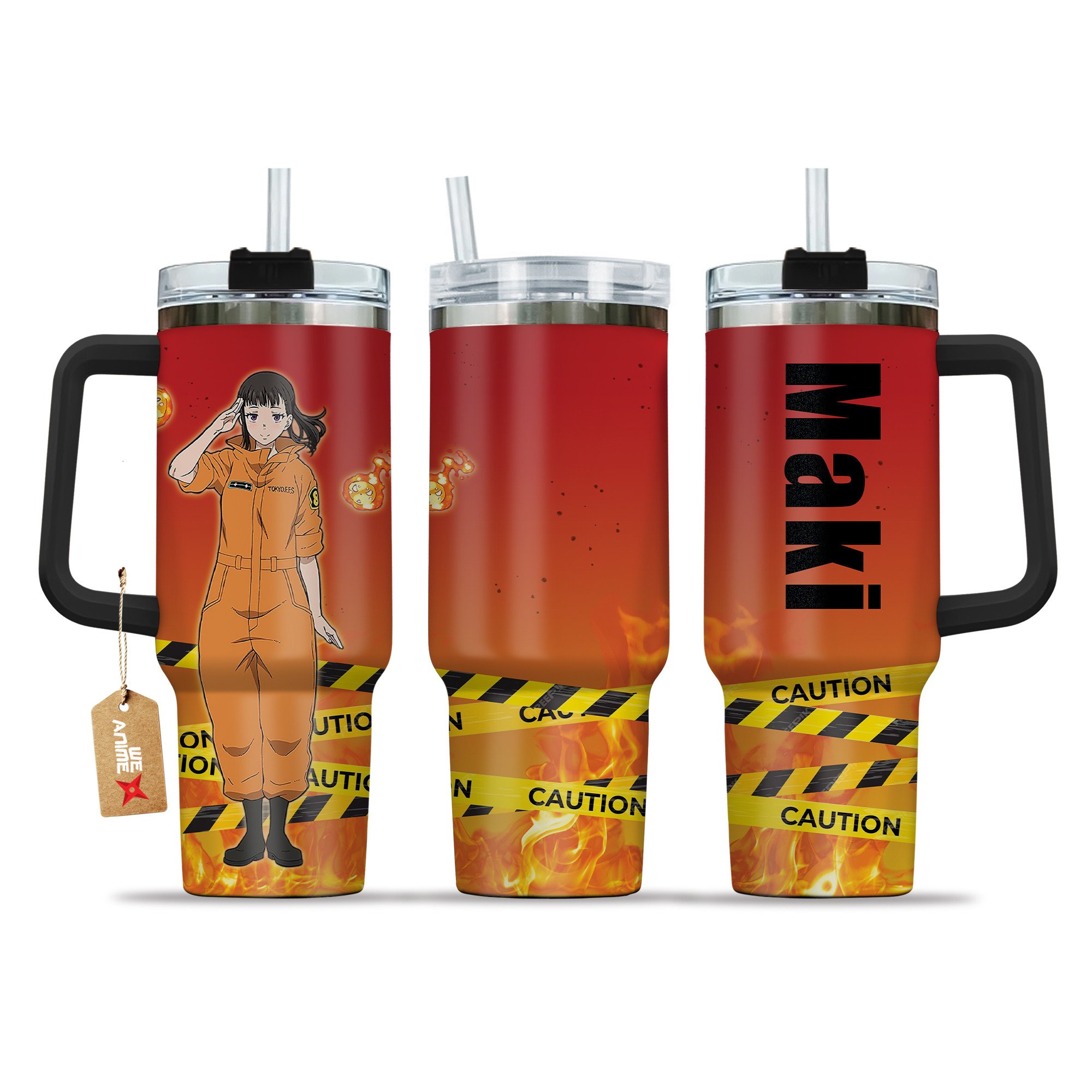 Maki Oze Fire Force Anime Custom Stanley Cup 40 oz 30 oz Tumbler With HandleTVC2301208