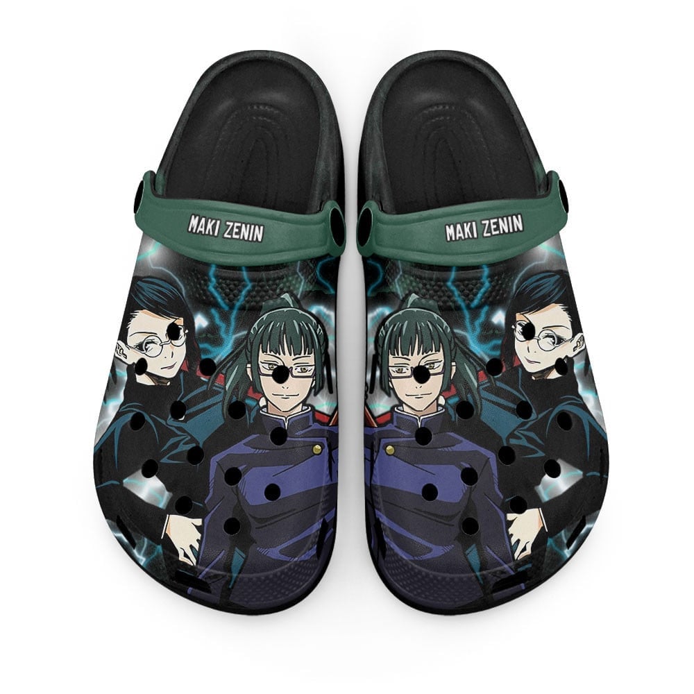 Maki Zenin Jujutsu Kaisen Anime Crocs Crocband Clogs Shoes Comfortable For Men Women and Kids