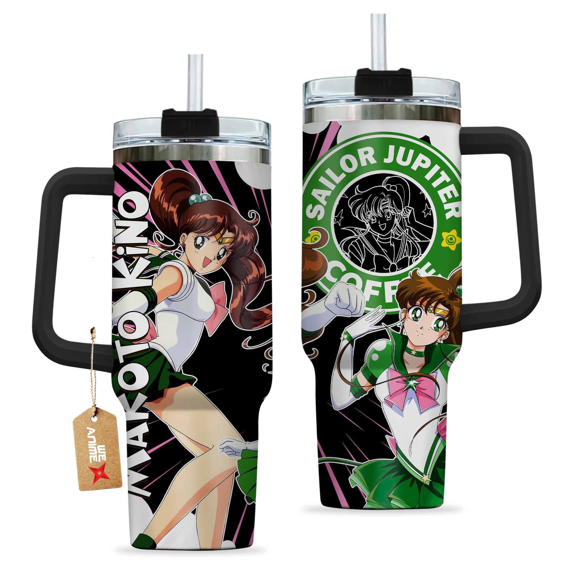 Makoto Kino Sailor Moon Anime Custom Stanley Cup 40 oz 30 oz Tumbler With HandleTVC2301154 - Image 2