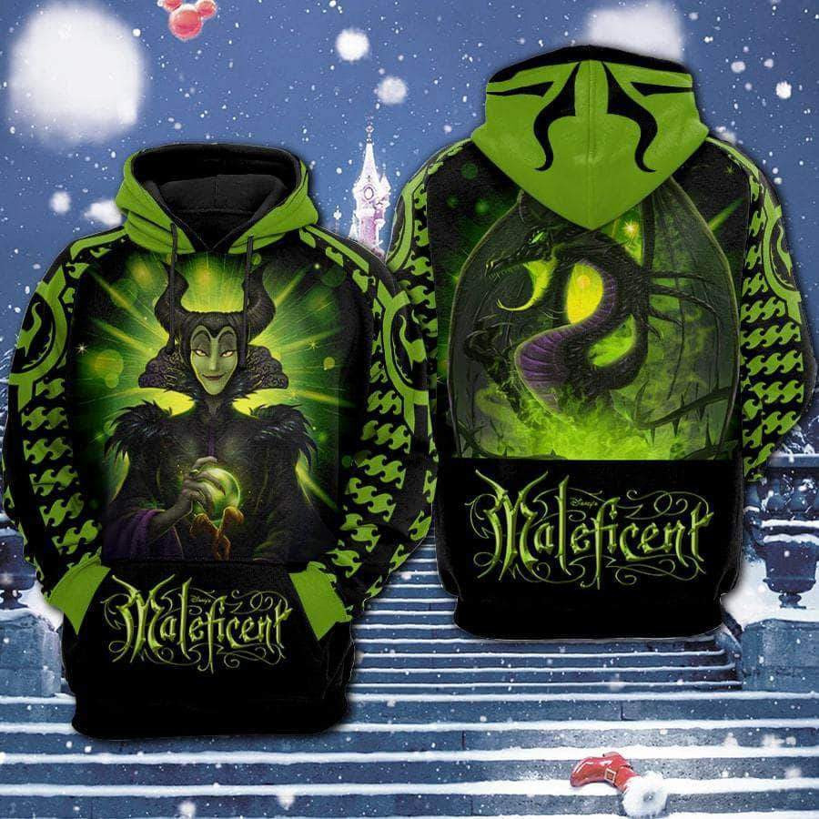 Maleficent Classic Cartoon Art 3D All Over Print Hoodie, Zip Hoodie