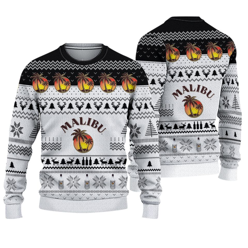 Malibus Vodka Cocktail Ugly Christmas Sweater, Christmas Sweater