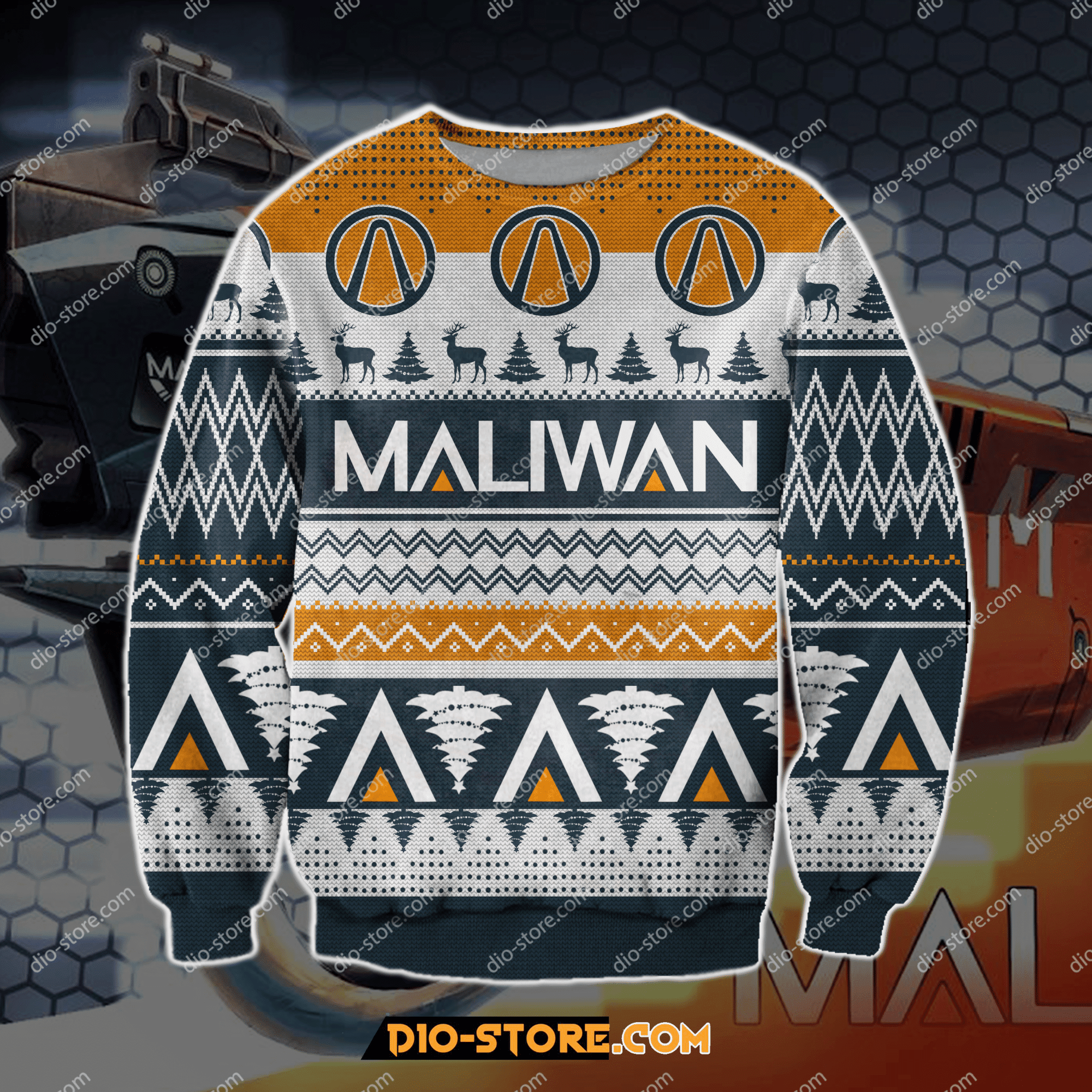 Maliwan Borderlands Ugly Christmas Sweater Adult 3D Funny Matching for family