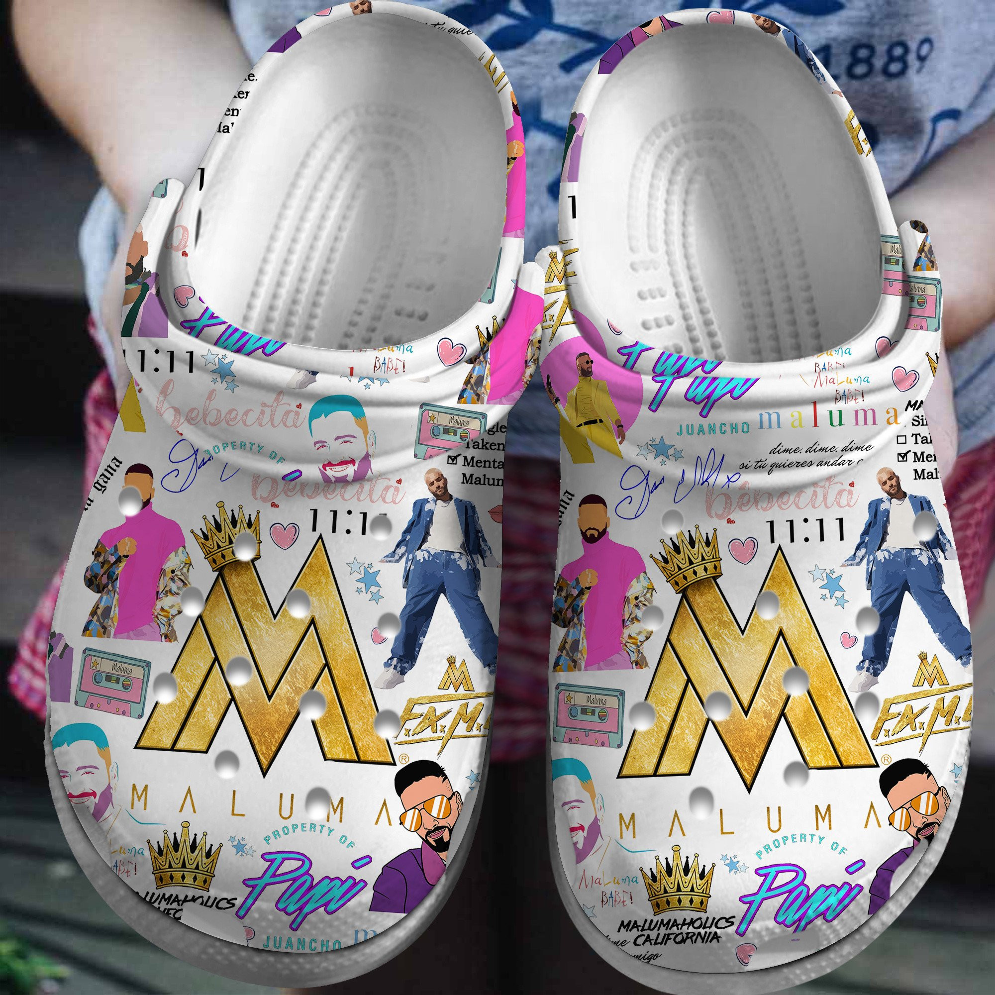 Maluma Music Crocs Crocband Clogs Shoes Comfortable For Men Women and Kids