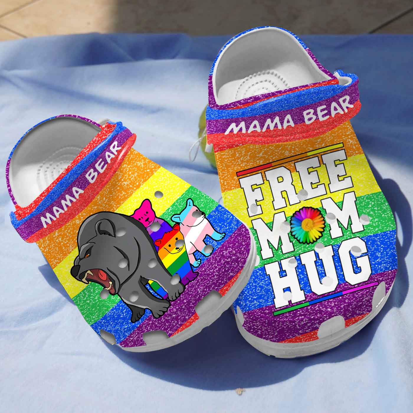 Mama bear Mother's Day Crocs Crocband Clogs Shoes Comfortable For Men Women and Kids