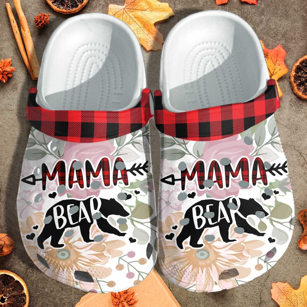 Mama Bear Shoes - Funny Cute Clogs Gifts For Birthday Thanksgiving