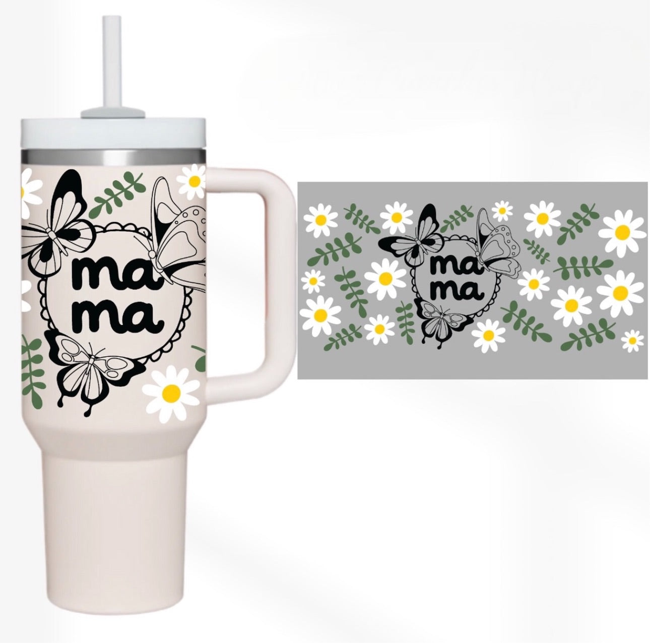 Mama Daisy Flower Custom Stanley Cup 40 oz 30 oz Tumbler With HandleTVC2301747