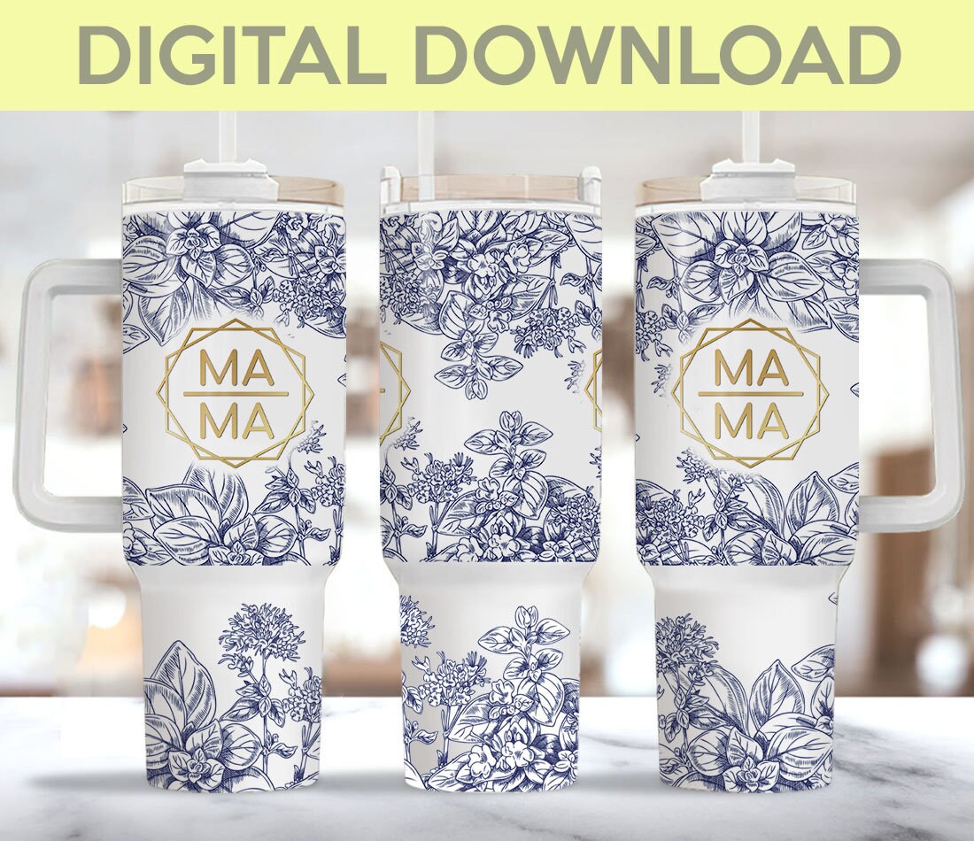 Mama Floral Custom Stanley Cup 40 oz 30 oz Tumbler With HandleTVC2301959 - Image 2