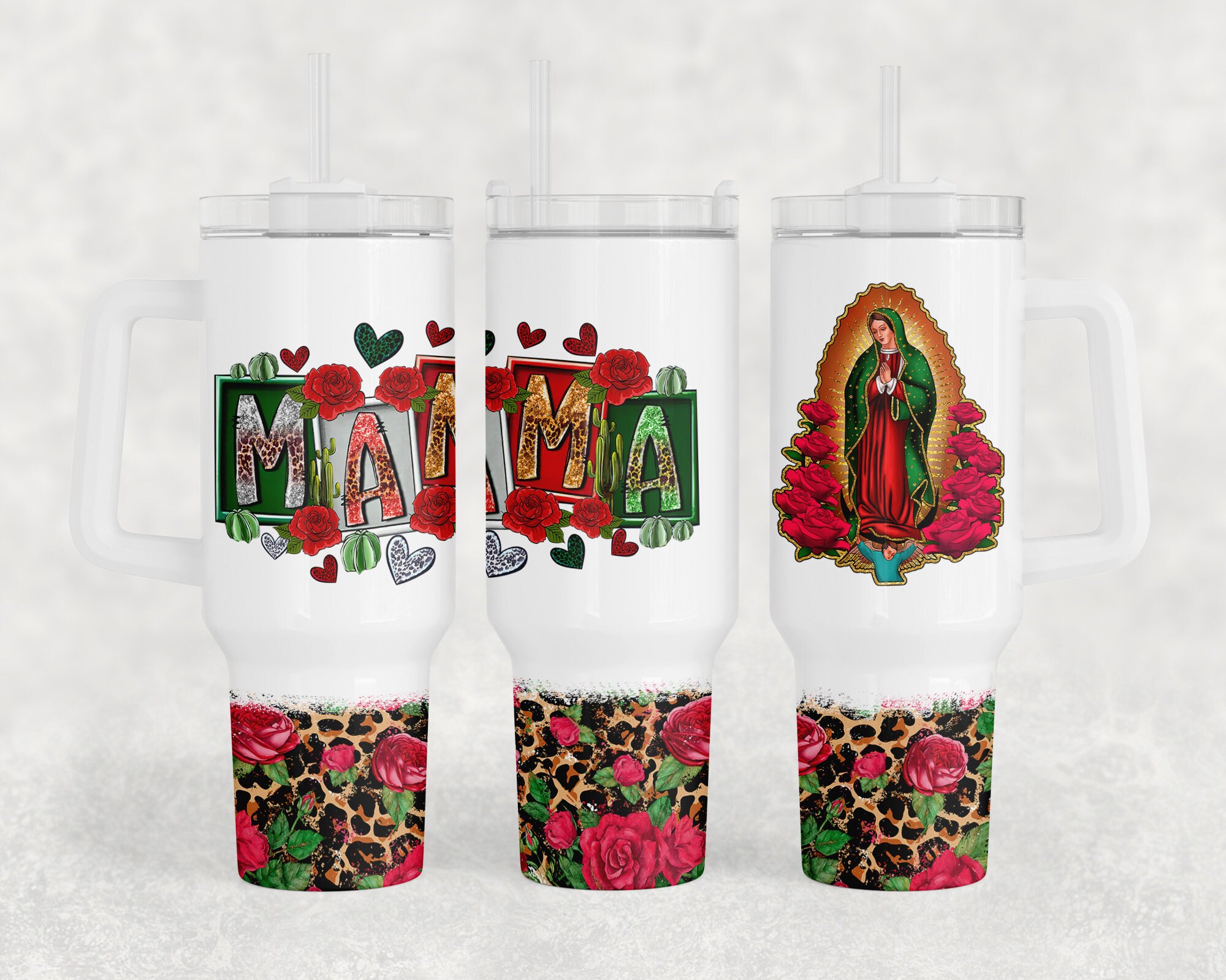 Mama Our Lady Of Guadalupe Virgin Mary Custom Stanley Cup 40 oz 30 oz Tumbler With HandleTVC2301959