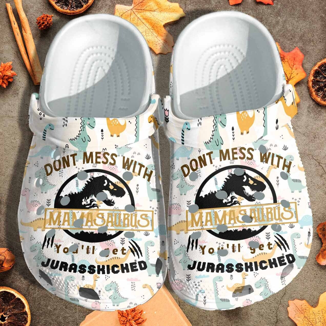 Mamasaurus Shoes Gifts Mothers Day 2022 - Love To The Moon Funny Clogs