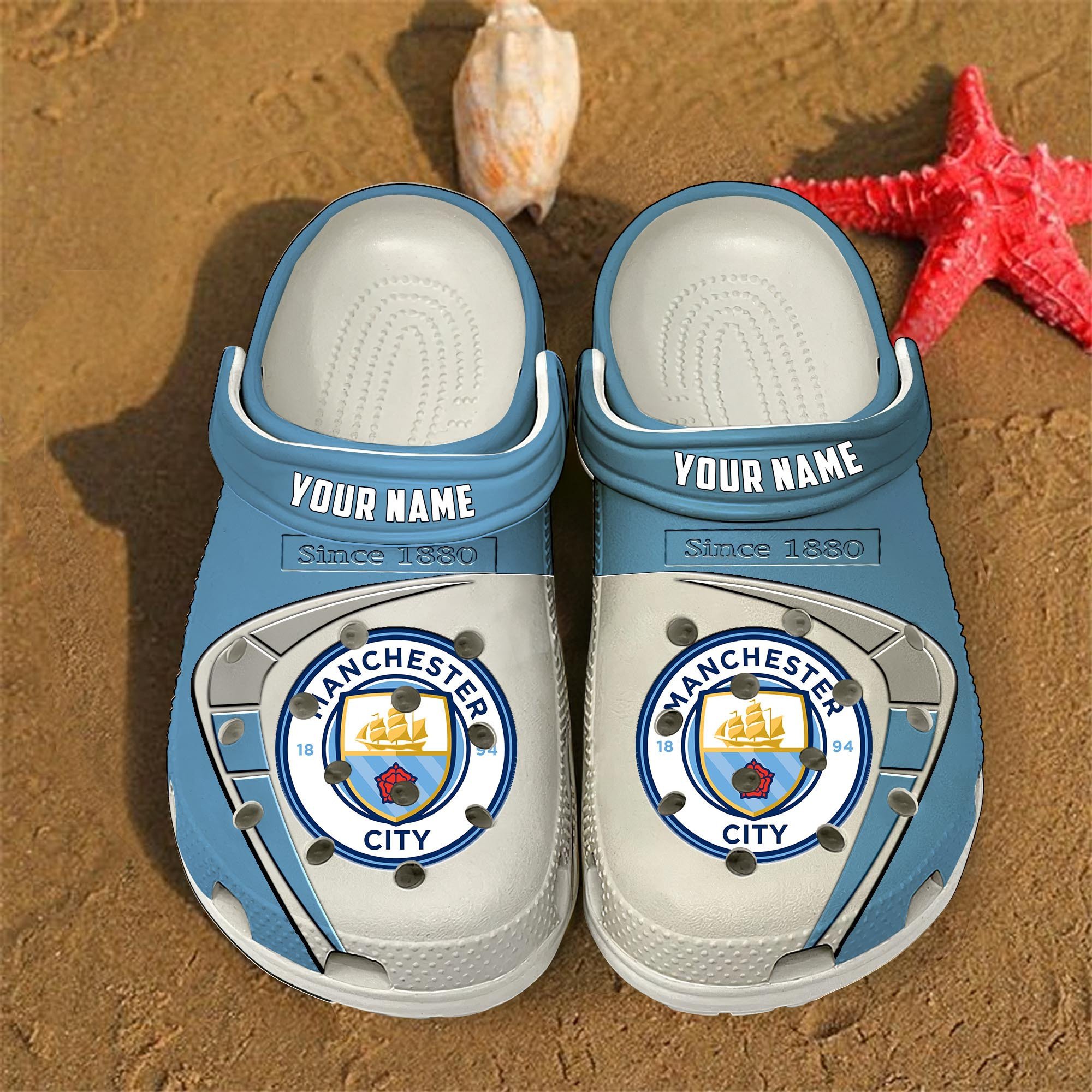 Manchester City EPL Crocs Crocband Clogs Shoes Comfortable For Men Women and Kids