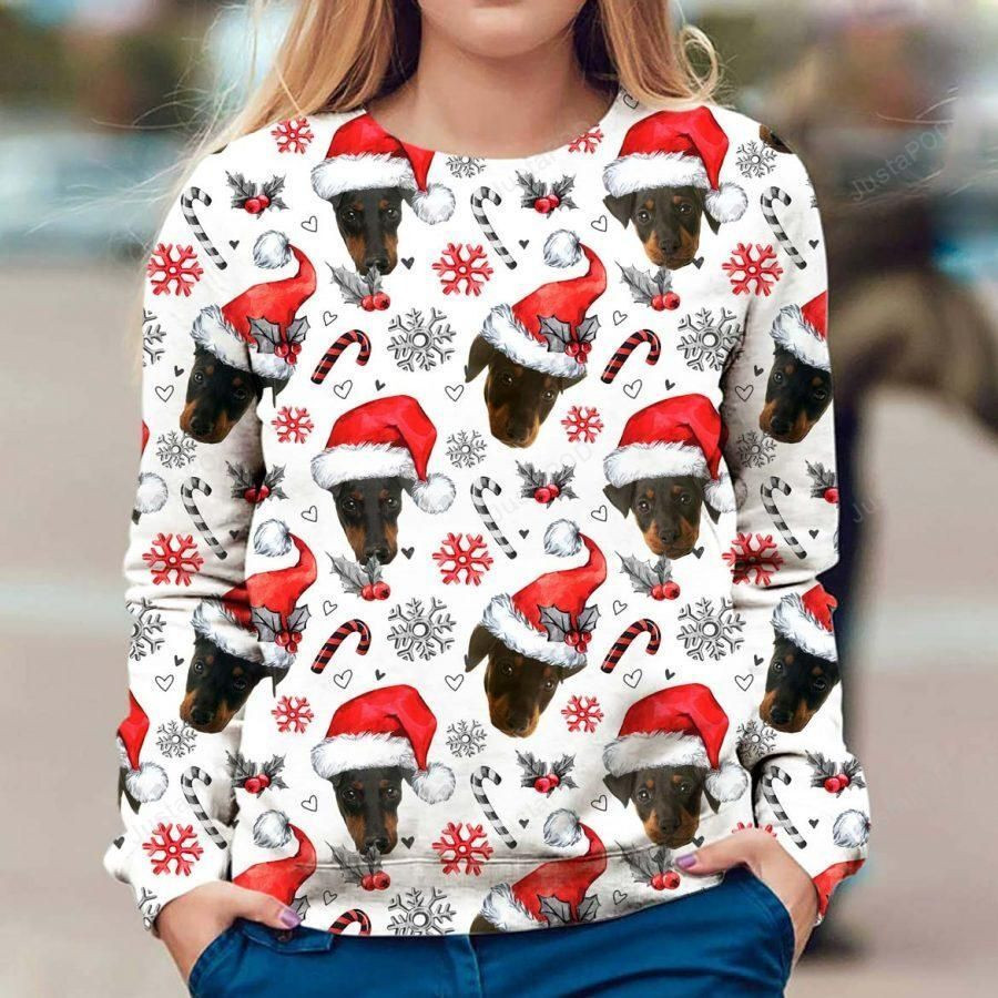 Manchester Terrier Dog Ugly Christmas Sweater Adult 3D Funny Matching for family