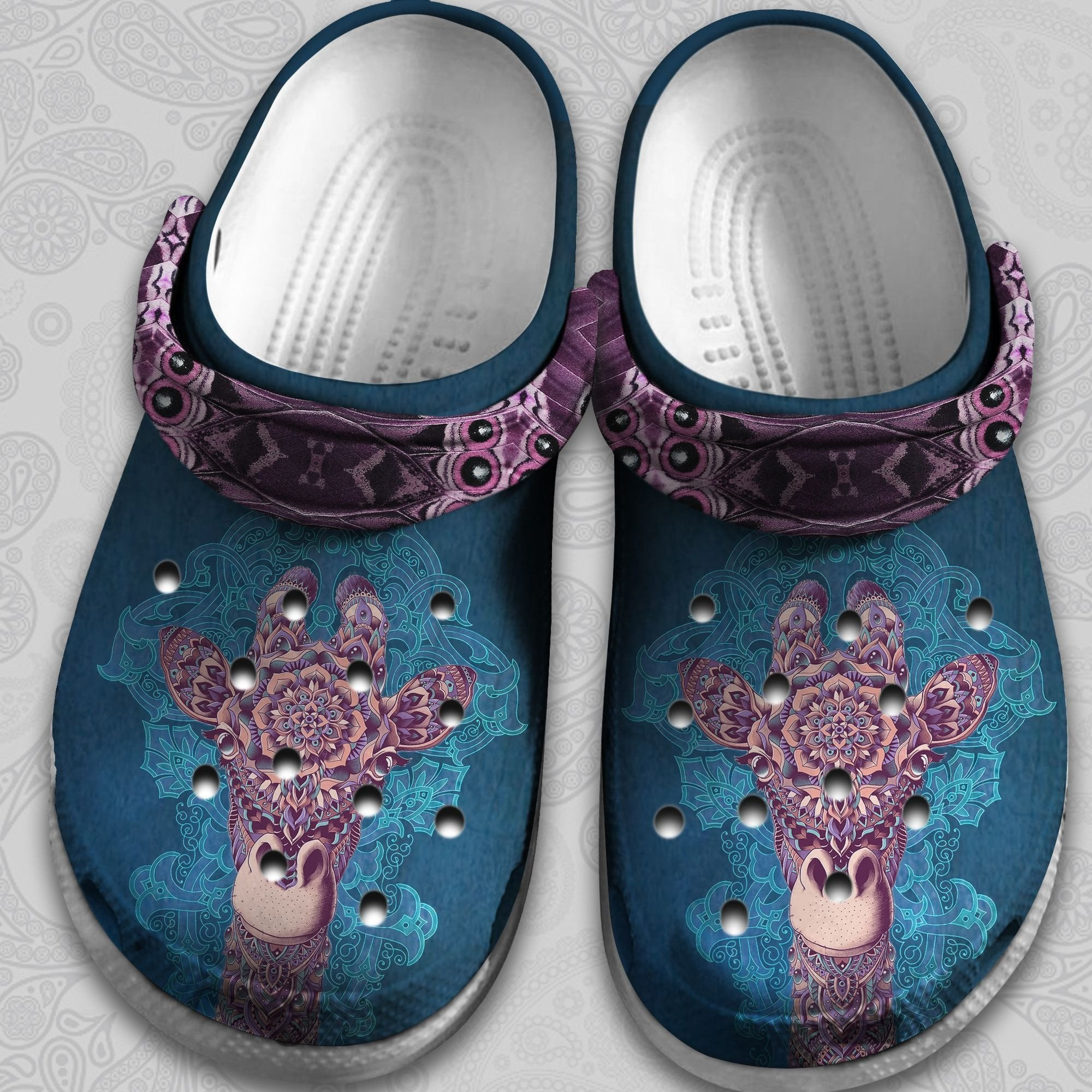 Mandala Giraffe Shoes - Giraffe Art Life Clogs Gift