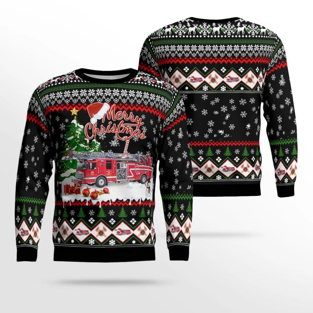Mandeville Louisiana St Tammany Fire Protection District No AOP Ugly Sweater Christmas Unisex Sweaters Gift For Christmas