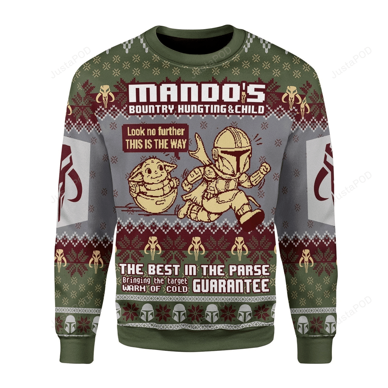 Mando'S Bountry Hunting Ugly Christmas Sweater Adult 3D Funny Matching for family