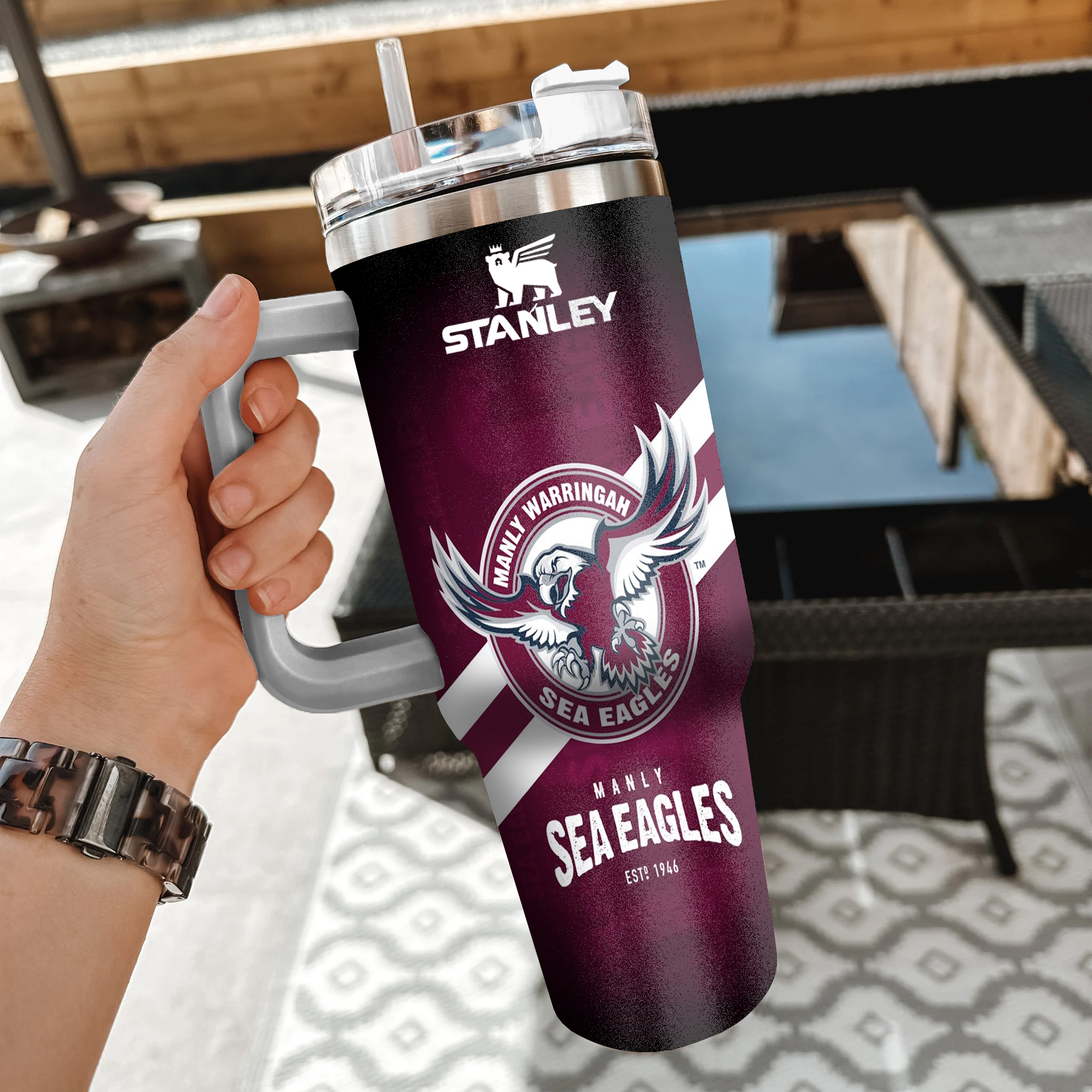 Manly Warringah Sea Eagles NRL Custom Stanley Cup 40 oz 30 oz Tumbler With HandleTVC230112