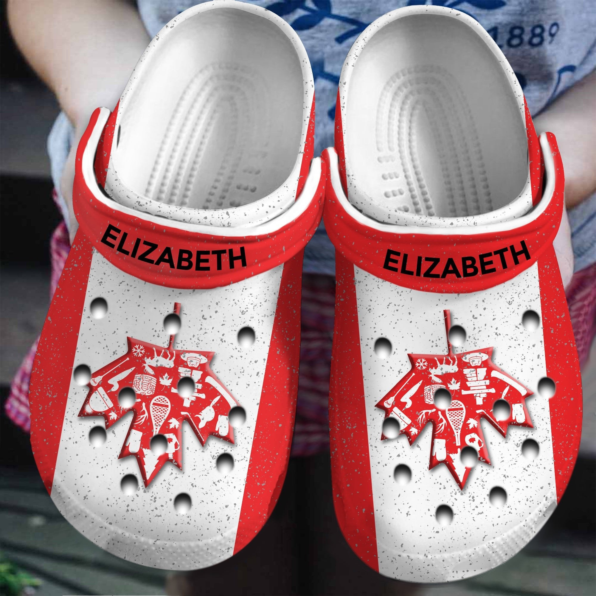 Maple Leaf Symbol Of Canada Personalized Shoes clogs Gifts For Men Women